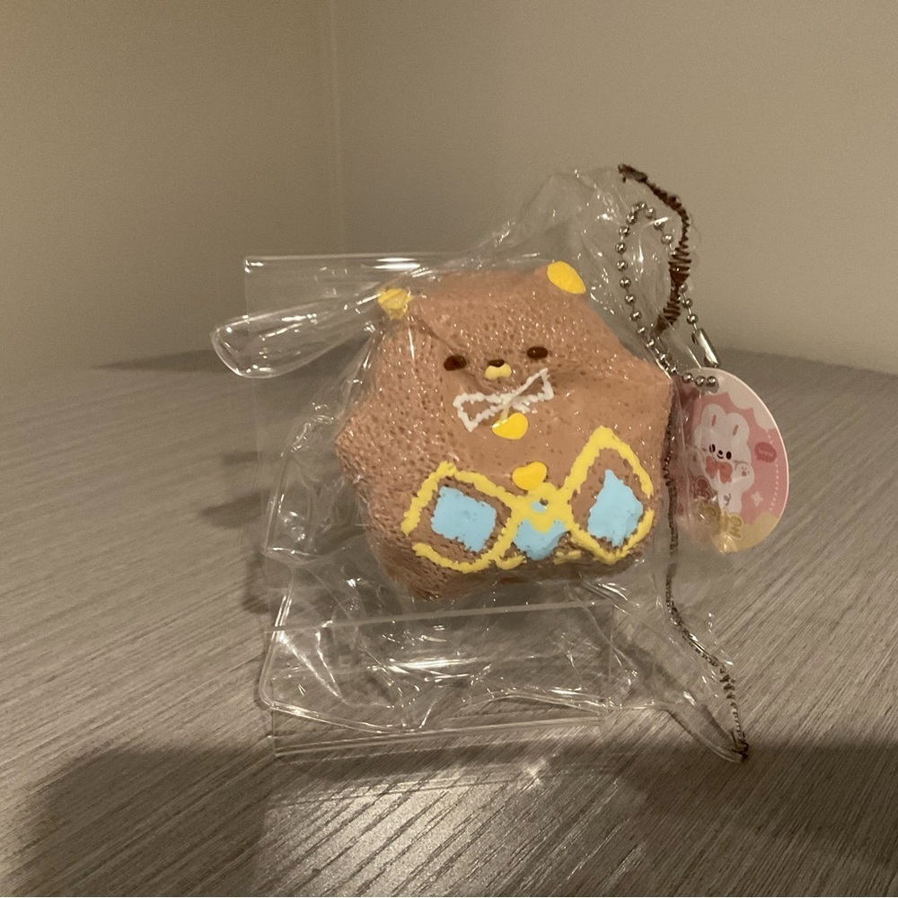 Cute Brown Bear Taba Squishy Keychain